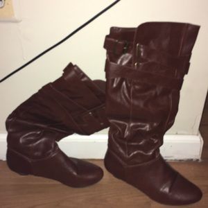 Brown dress boots